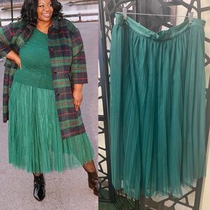 Eloquii Emerald A-Line Tulle Skirt